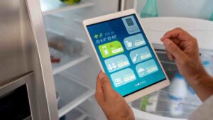 smart fridges working with ai and all details on tablet