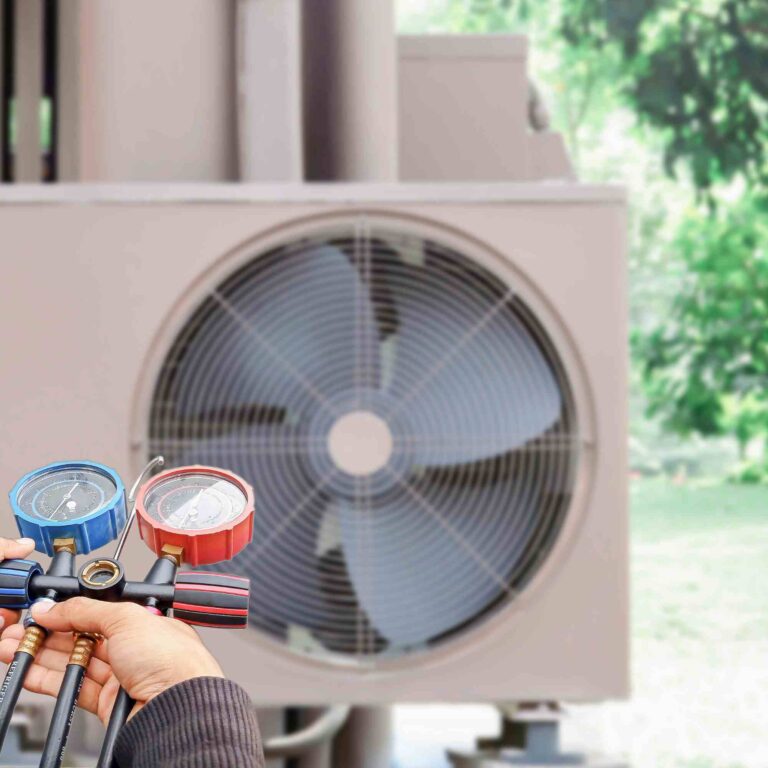 testing HVAC using professional tool